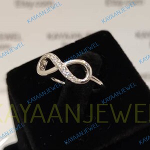 White Round Diamond Engagement Wedding Ring in 925 Sterling Silver,Accent Ring,Engagement Ring,Unique Wedding Gift,Bow Ring,Dainty Bow Ring