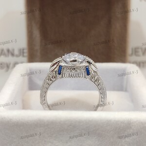 Antique 2.0Ct White Round Cut wedding Engagement Ring in 925 Sterling Silver,Art Deco Ring,Antique Engagement Ring,Rings for women,gifts