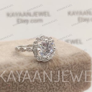 2.20Ct White Round Cut Engagement Ring in 925 Sterling Silver,Gift For Women,Antique Engagement Ring,Gift for wife,antique jewelery,gifts