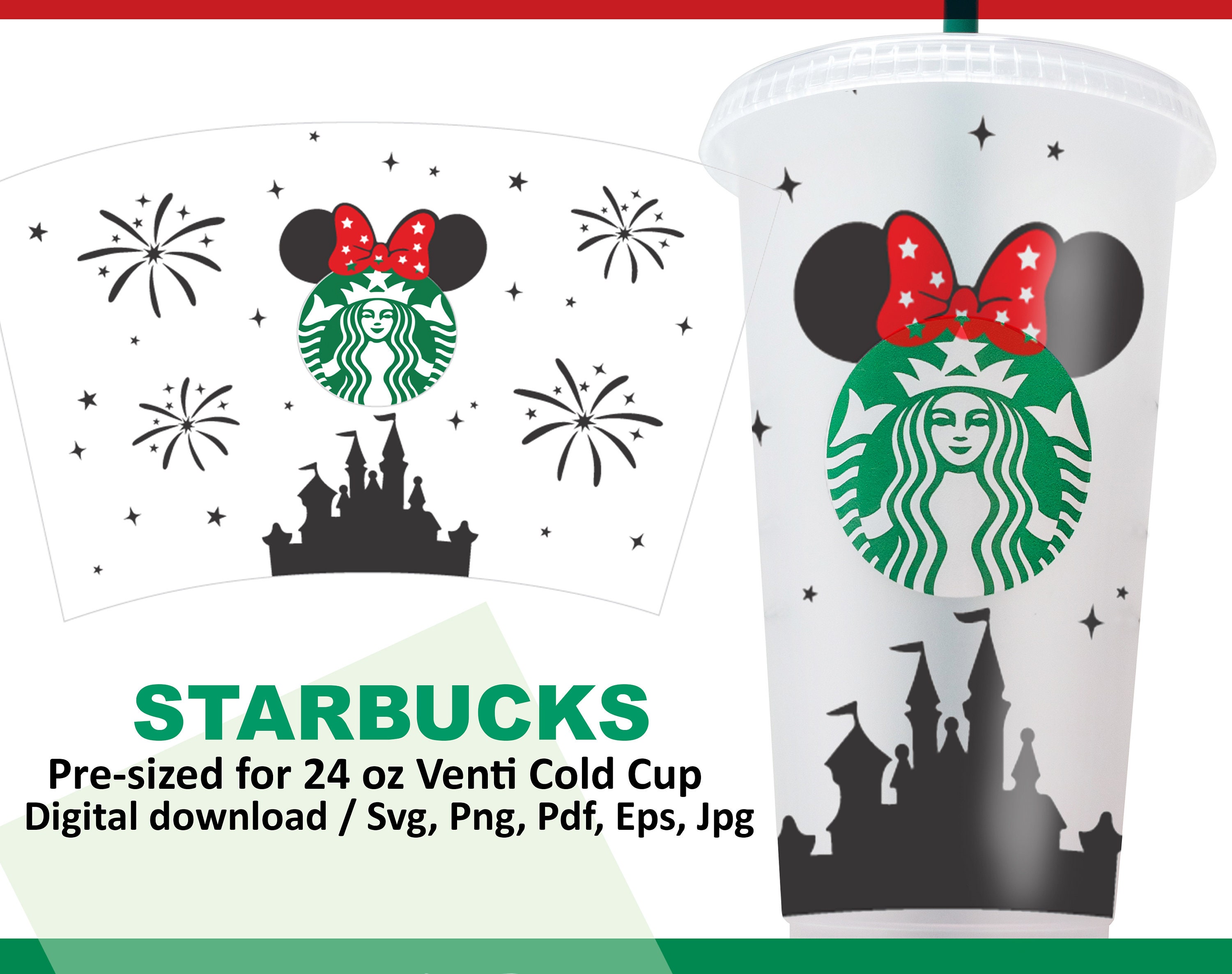 Starbucks Cup Wrap, Starbucks Minnie Full Wrap, SVG Files For Cricut,…