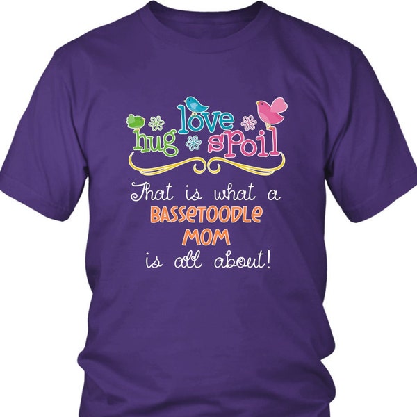 Bassetoodle Mom Shirt, Bassetoodle Mom T-Shirt, Gift for Bassetoodle Lovers, Bassetoodle Mom Gift, Dog Mom Gift, Doodle Dogs
