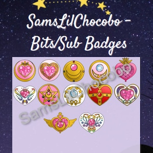 Sailor Moon Brooch Sub/Bits Badges