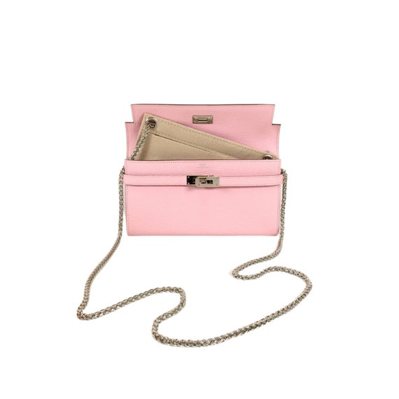 Luxe Du Jour Wallet on Chain Converter Beige & Silver Etsy