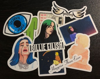 billie eilish stickers etsy