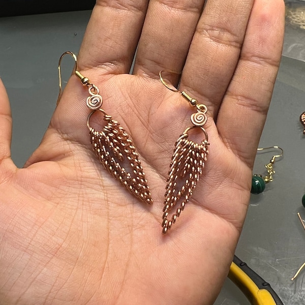 Easy leaf earrings TUTORIAL