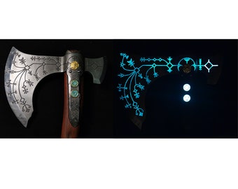 Kratos Axe, God Of War luminated Axe, made of metal, 1:1 size for cosplay prop, video game collectibles