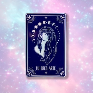 Tarot Aesthetic Sticker | Tu Eres Arte | Holographic Sticker | Latina Stickers