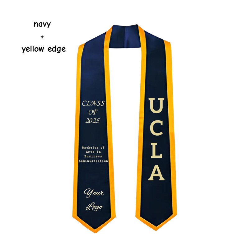Custom Class of 2025 Graduation Sash: Embroidered Satin Stole ...