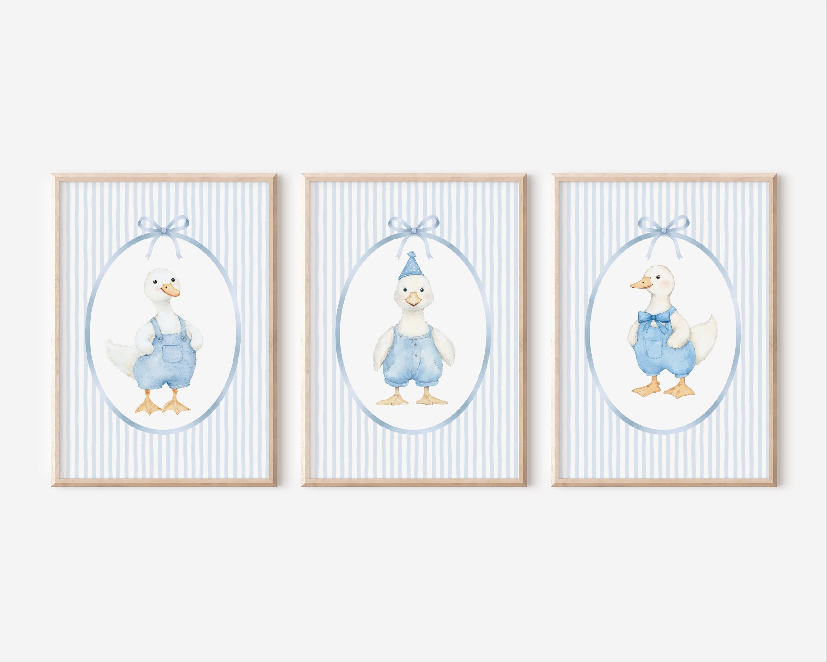 Goose Nursery Decor Digital Print Blue Beige Decor - Etsy Australia