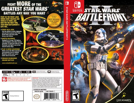 Star Wars Battlefront 2 Nintendo Switch Star Wars: Battlefront 2 2005 Nintendo Switch Custom Box Art | Etsy