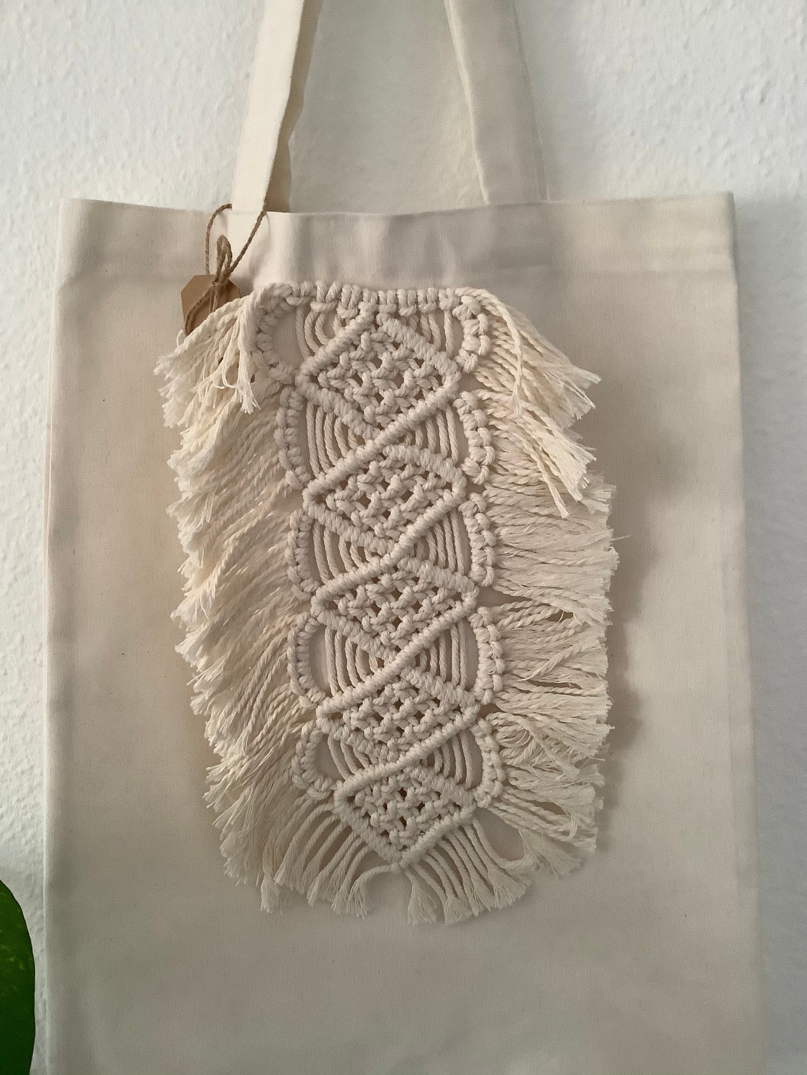 Tote Bag with Macramé Design / Ecological Shopping Bag / Boho | Etsy