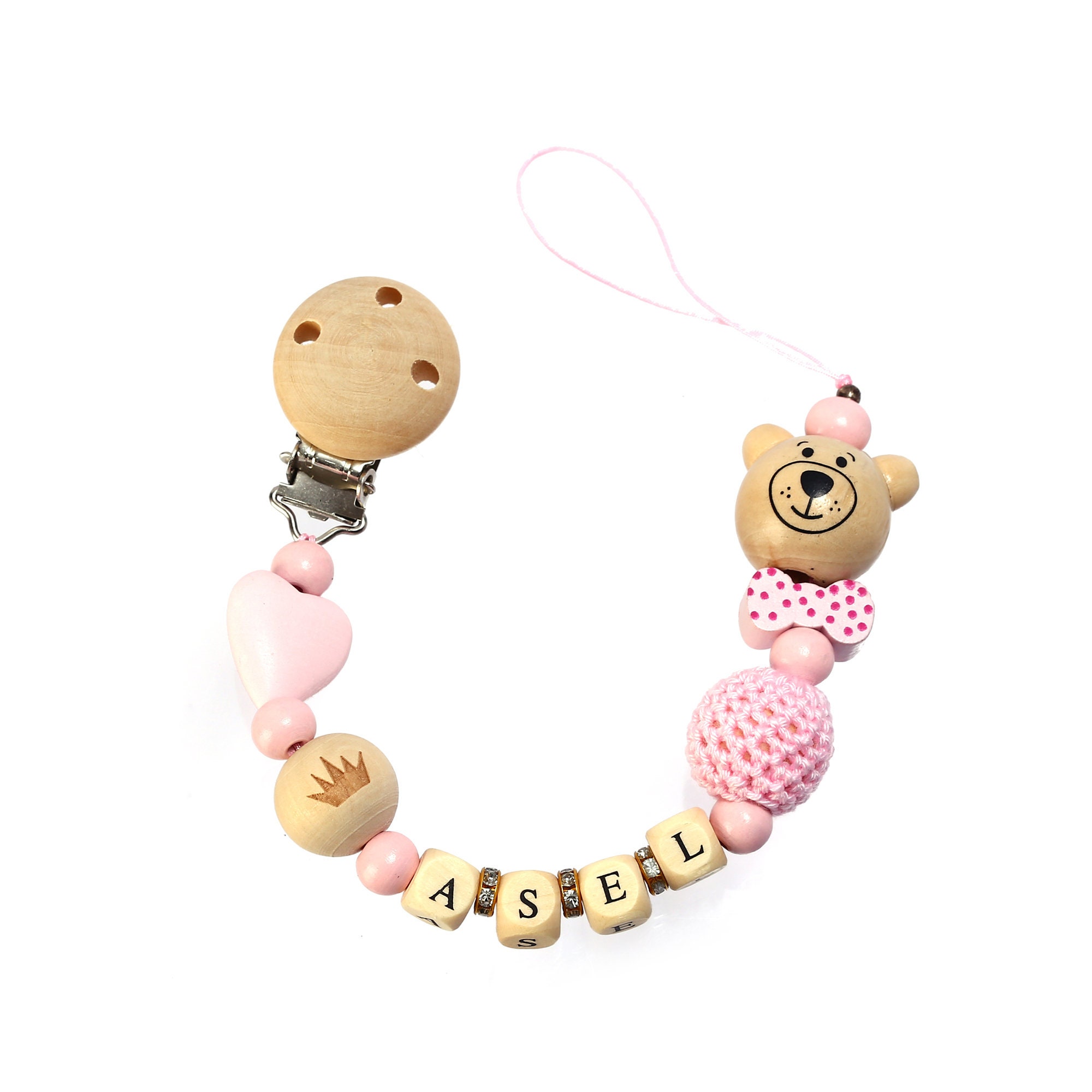 Personalised pacifier clip Silicone pacifier clipBaby Etsy