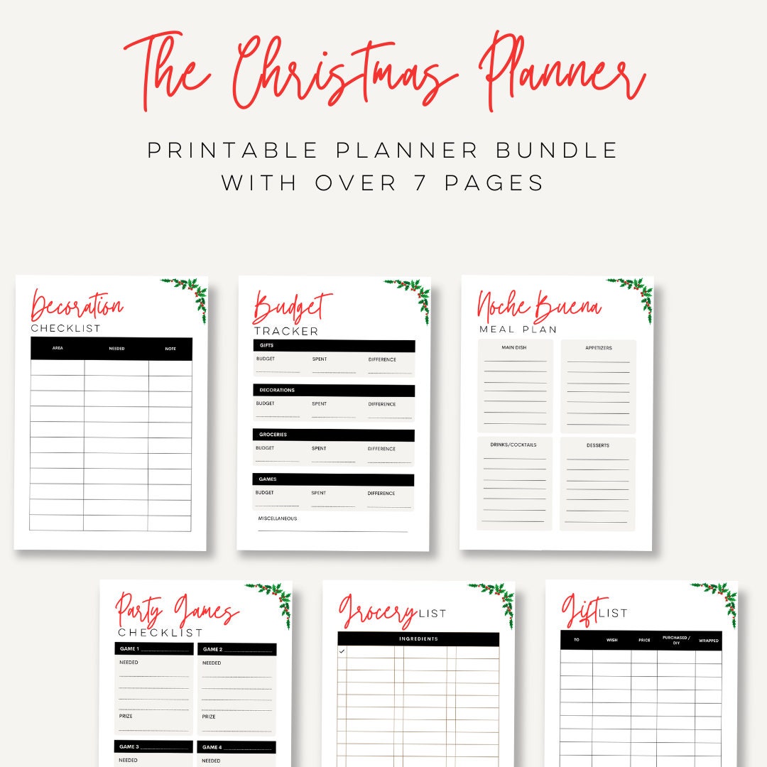 Christmas Planner Printable Instant Download - Etsy