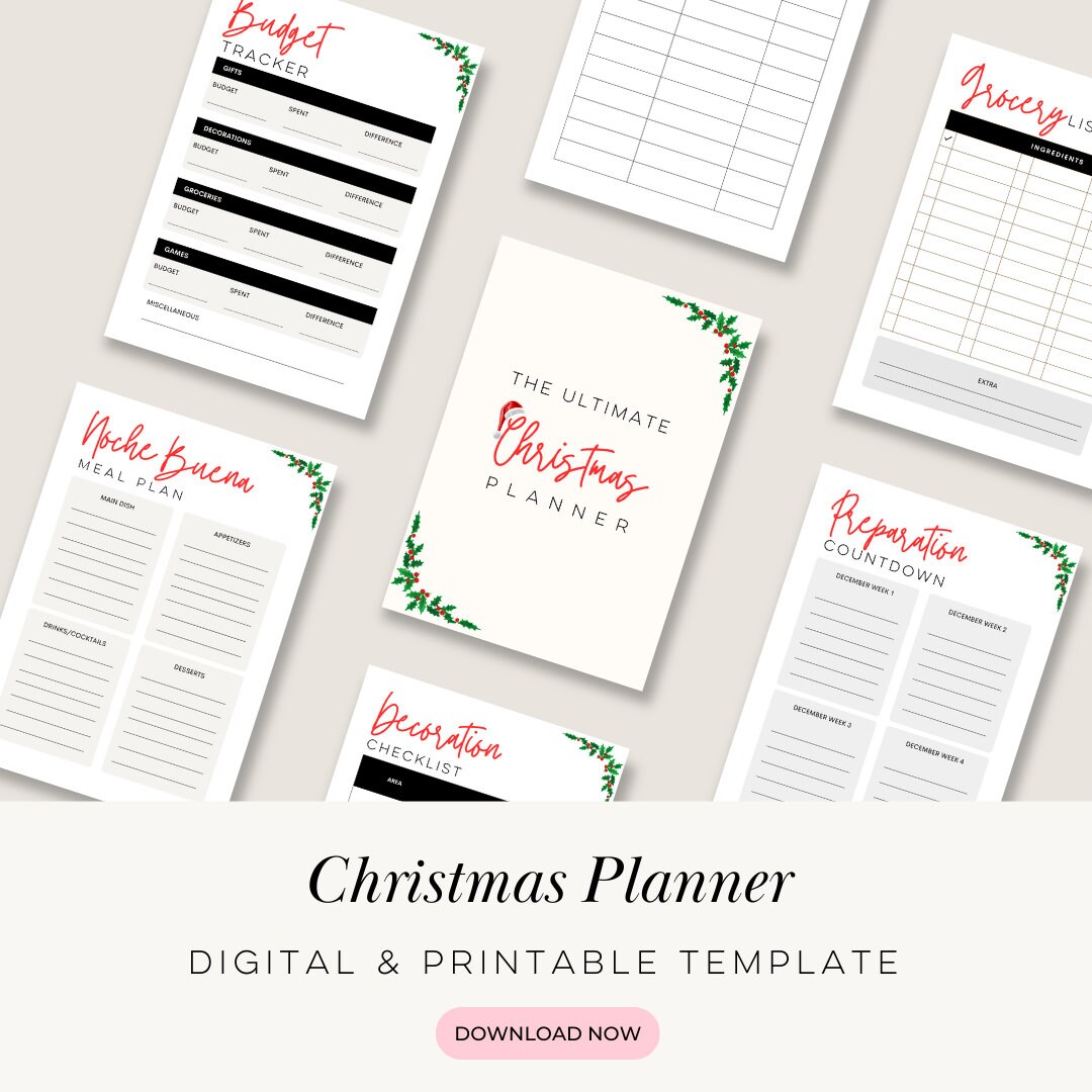 Christmas Planner Printable Instant Download - Etsy
