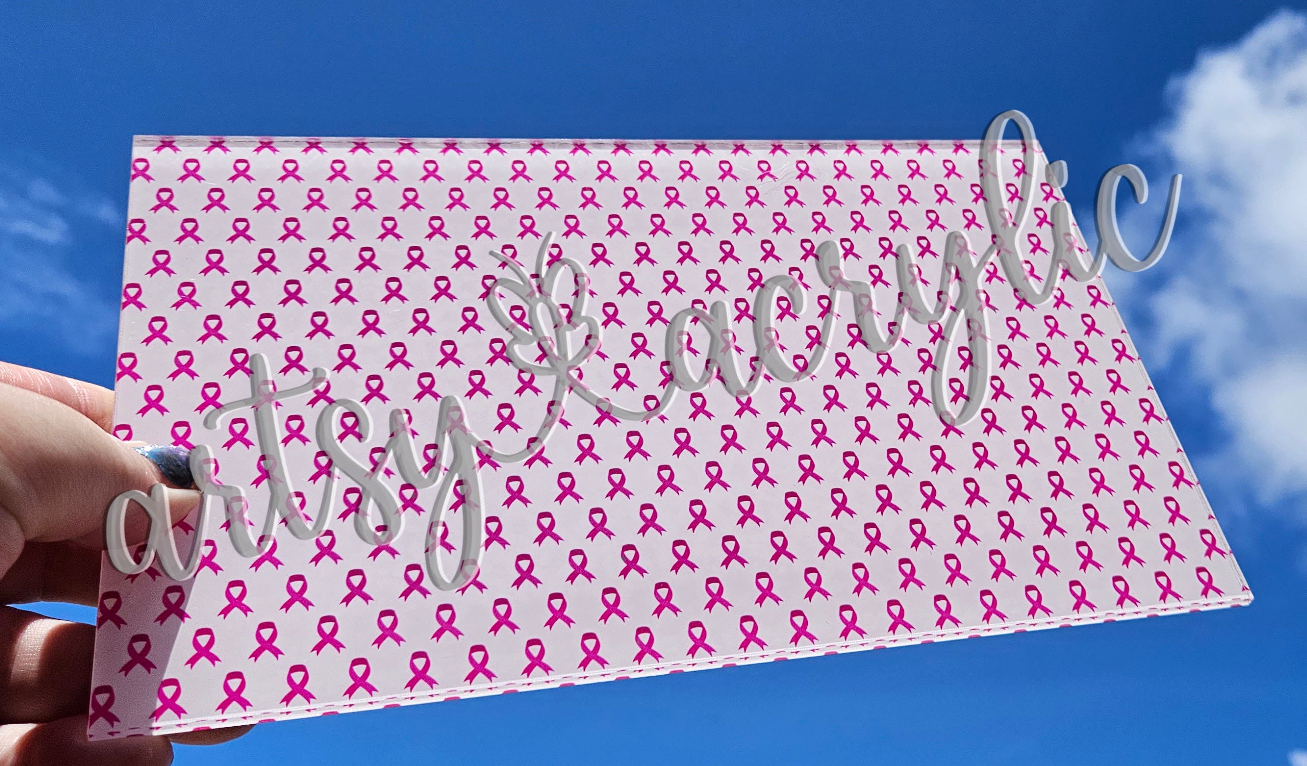 Awareness Ribbons Pink Breast Cancer Artsy Acrylic - Etsy