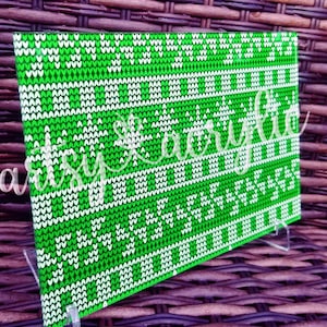 Christmas Ugly Sweater Green Artsy Acrylic