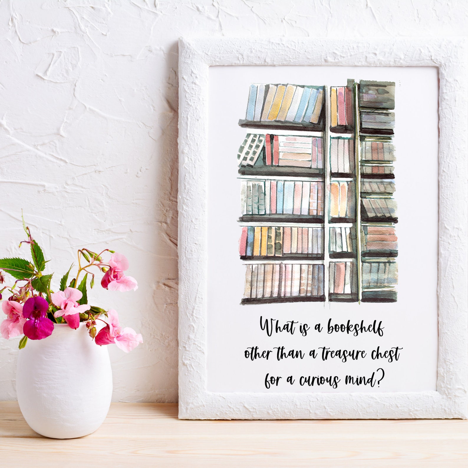 Book Wall Art Book Quote What is a Bookshelf Other Than a Etsy