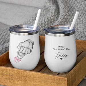 Father’s Day Wine Tumblers - Funny Dad Tumblers - 8 Designs - Personalized Stainless Steel Gift for Dad