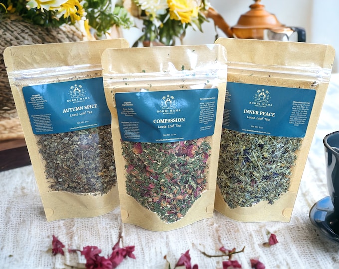 Tea Lovers Gift Set - A Trio of Exquisite Blends for Every Palate || Organic Loose Leaf Herbal Tea