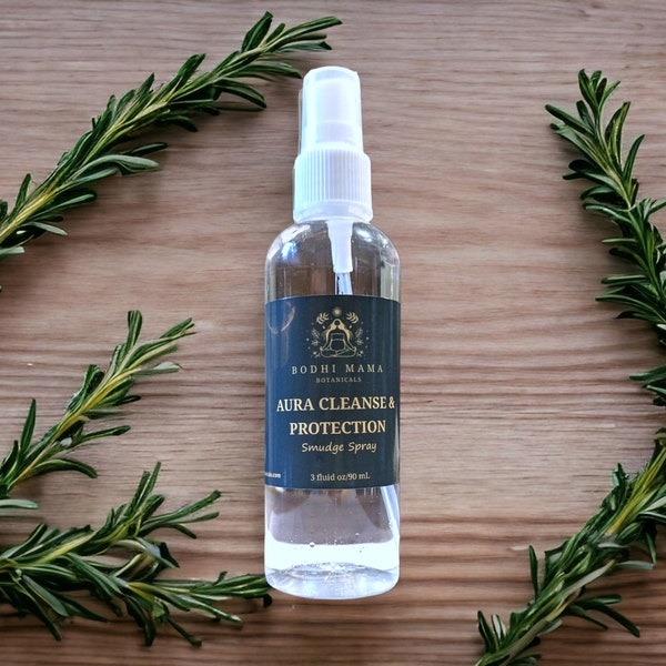 Aura Cleanse & Protection Spray || 4 fluid ounces|| Rosemary|| Frankincense ||Aromatherapy