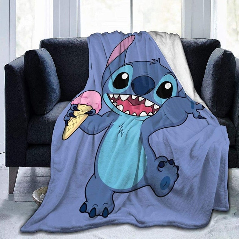 Lilo Stitch Blanket Blankets For Sofa All Season fluffy and Etsy