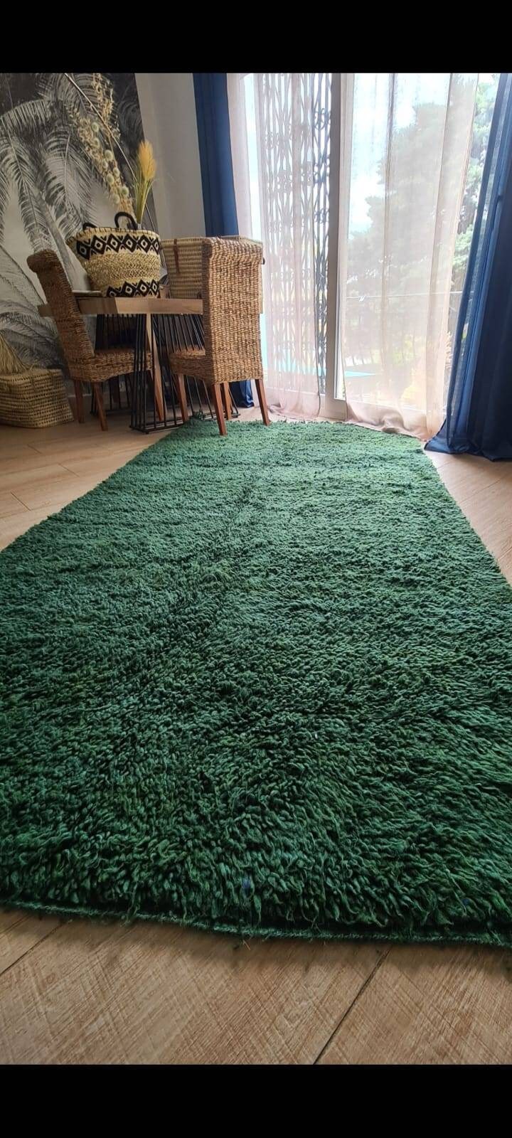 Tapis Berbère Vert 100 % Laine