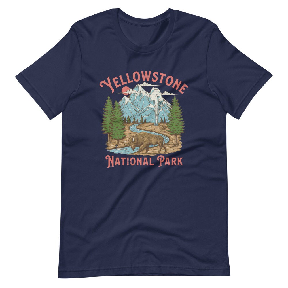 Yellowstone National Park Shirt Vintage Buffalo Yellowstone | Etsy