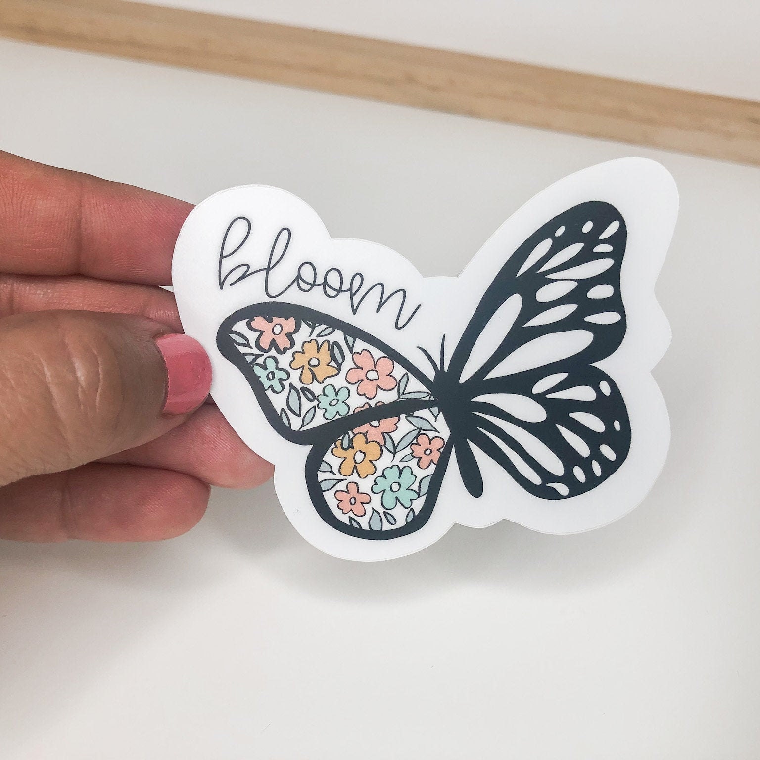 Bloom Butterfly Vinyl Waterproof Sticker Decal Bumper Etsy UK