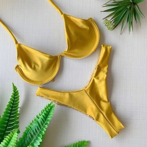Yellow/Gold Shimmer Bikini w/ underwire
