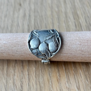 Silverplate Spoon Ring: Antique Floral Silverware Jewelry