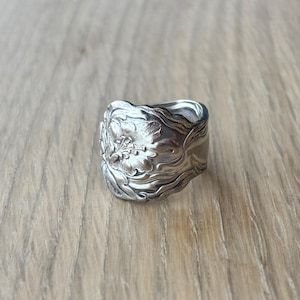 Blumen Löffel Ring | Versilbert Antike Löffel Schmuck