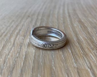 Silver Spoon Ring | Silverware Rings | Silverplate Spoon Ring | Spoon Jewelry | Antique Vintage Ring | Unique Floral Ring | Fork Ring