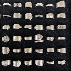 Spoon Rings, Silver Spoon Rings, Spoon Rings for Women, Sterling Silver Spoon Rings, Spoon Jewelry, Handmade Spoon Ring, Victorian Spoon Ring, Spoon Ring Vintage, Sterling Spoon Ring,  Thumb Ring, Size 7, Antique Rings for men, Rings for men gothic