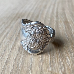 verzierten Silber Blumen Löffel Ring | Blüte