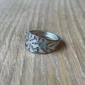 Silver Spoon Ring | Silverware Rings | Silverplate Spoon Ring | Spoon Jewelry | Antique Vintage Ring | Unique Floral Ring | Fork Ring