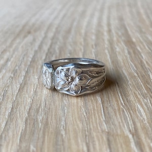 Silber verzierten Blumen Löffel Ring | &quot;Orangenblüte&quot;