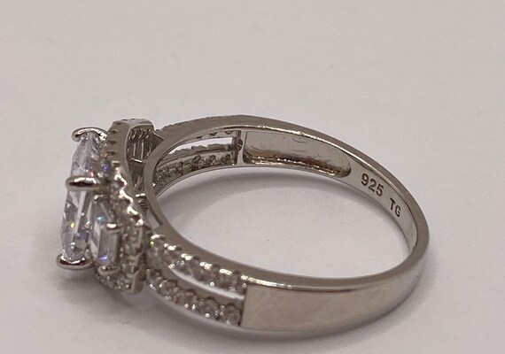 Beautiful 925 Sterling Silver And White Cz Engage… - image 3