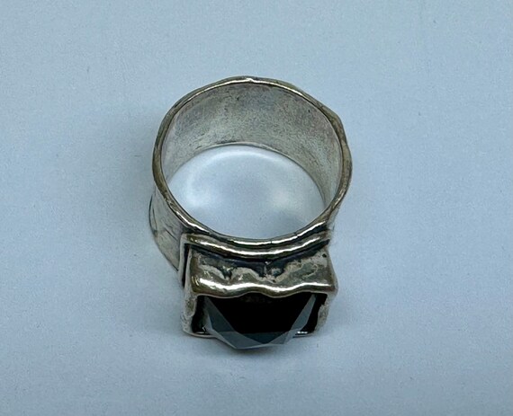 Vintage  925   Solid Sterling Silver Wide Band Fa… - image 6
