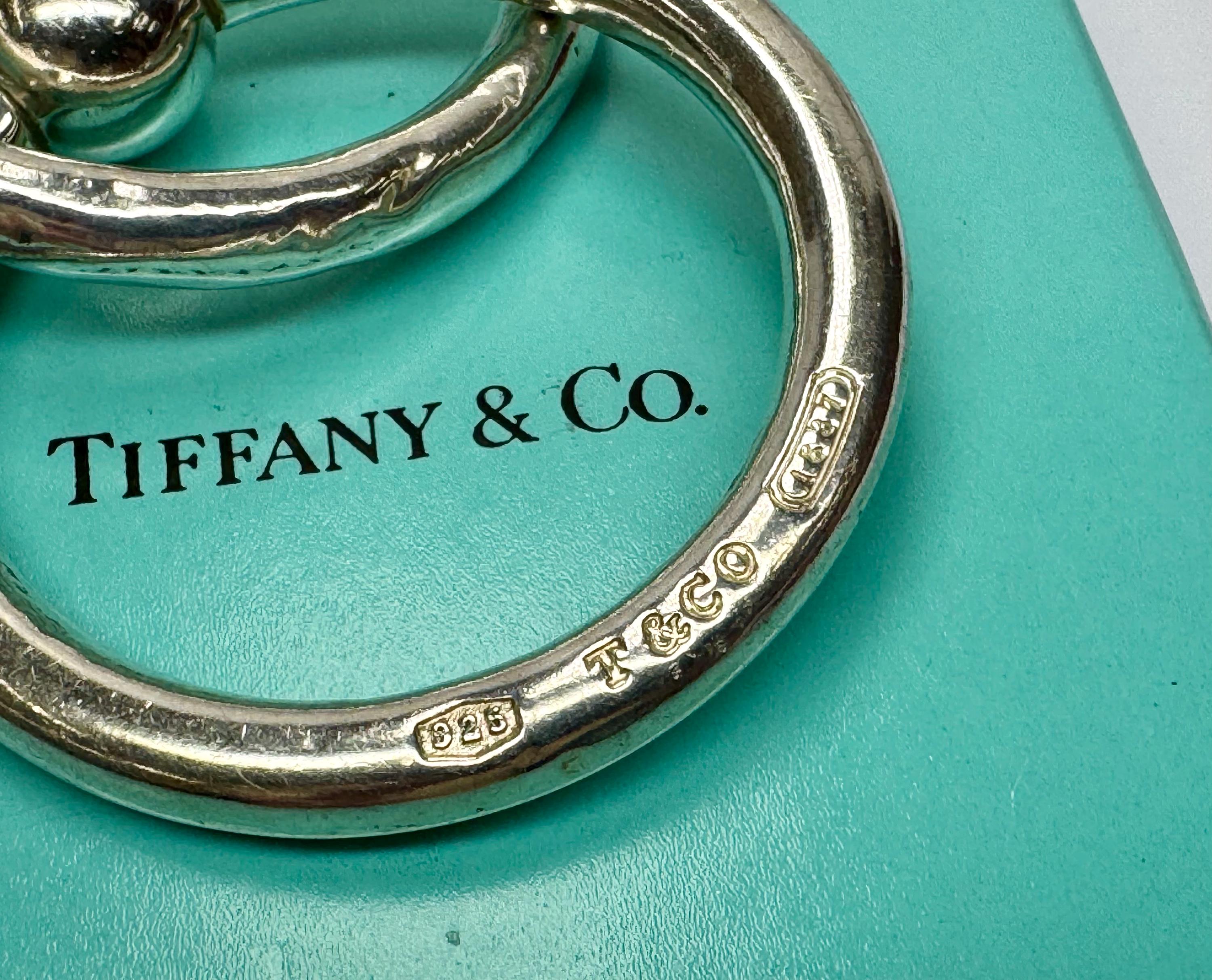 Vintage Tiffany & Co. 1837 925 Sterling Silver Interlocked Double