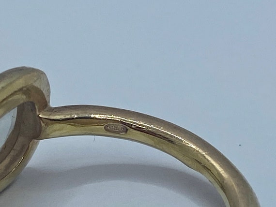 Yellow Gold Plated 925 Solid Sterling Silver Ring - image 5