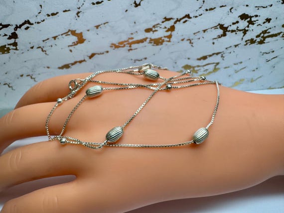 OX JEWELRY Italian Silver Beads Necklace 【公式通販】