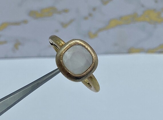 Yellow Gold Plated 925 Solid Sterling Silver Ring - image 3