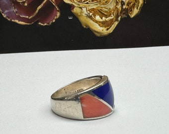 ☆nff☆ gem string ring setpurple nff1 Vintage NF 925 Thailand Sterling Silver Multicolor Gemstone