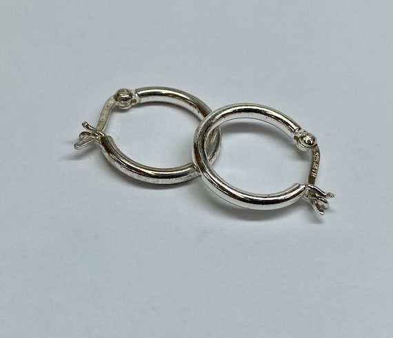 Simple 925 Sterling Silver Hoop Earring Set - image 4