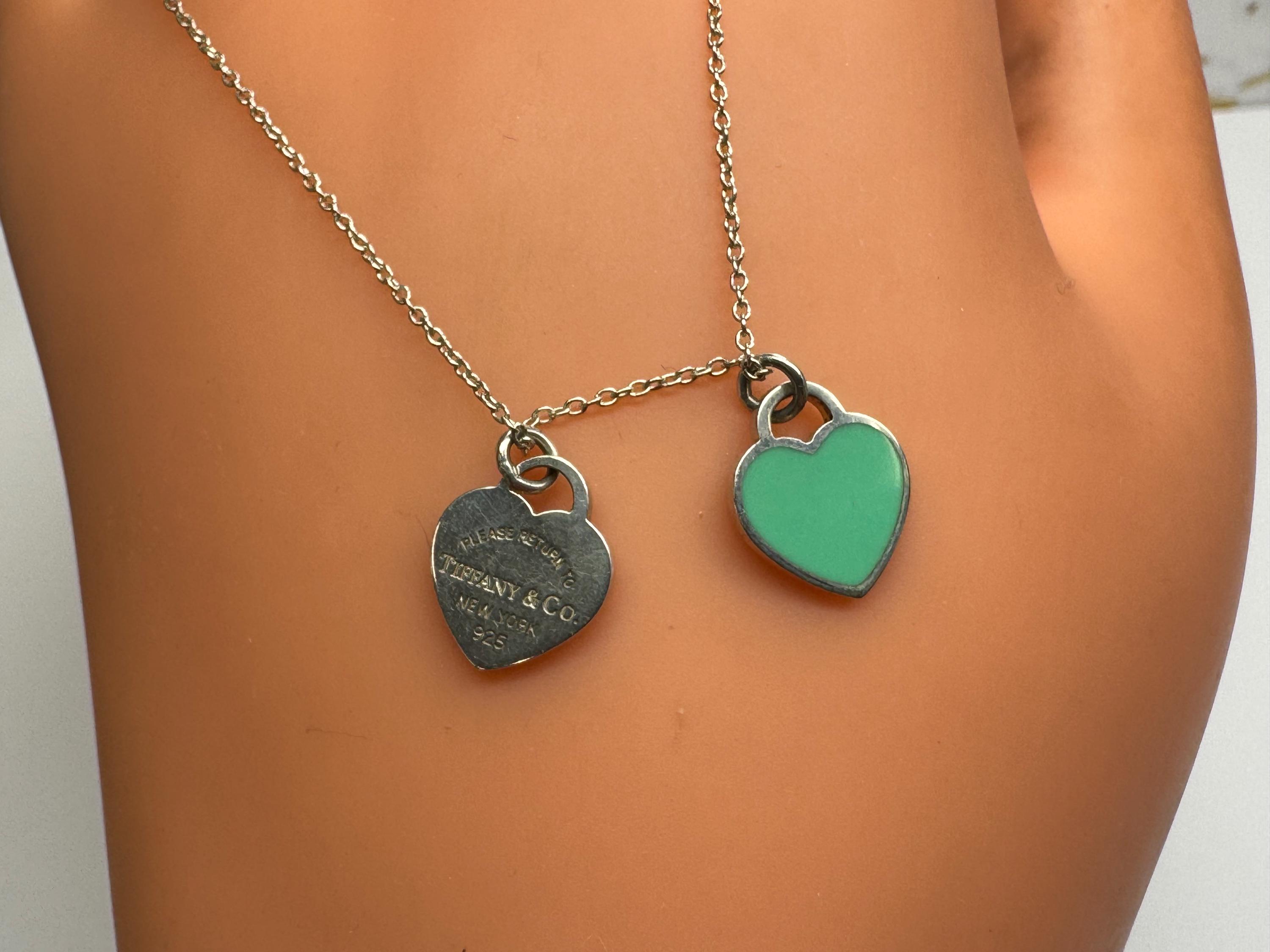 Tiffany & Co. 925 Sterling Silver Mini Double Heart Pendant Tiffany & Co. 925 Sterling Silver Mini Double Heart Pendant