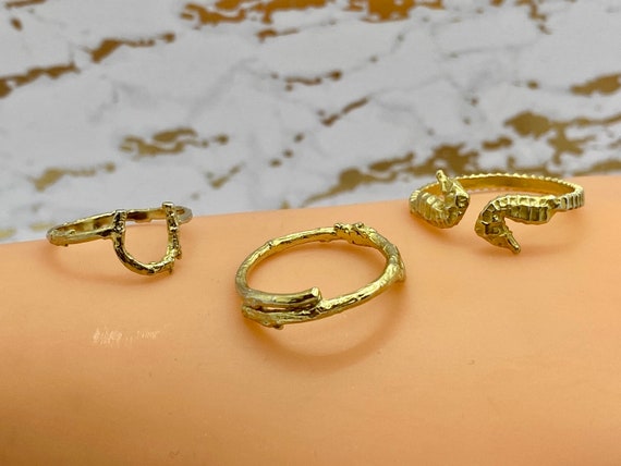 Yellow Gold Plated Sterling Silver Stackable Ring!!