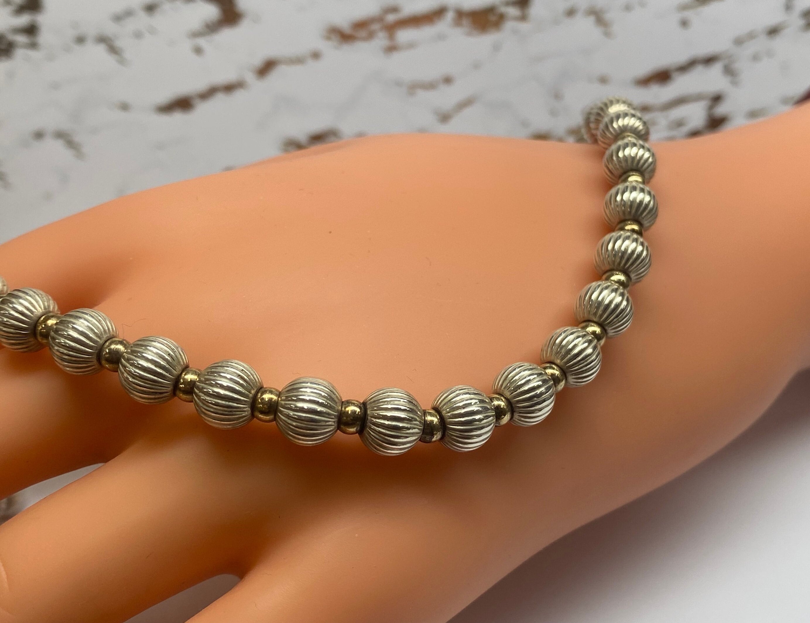 Beautiful Italy 925 Sterling Silver Round Fluted Ans Small