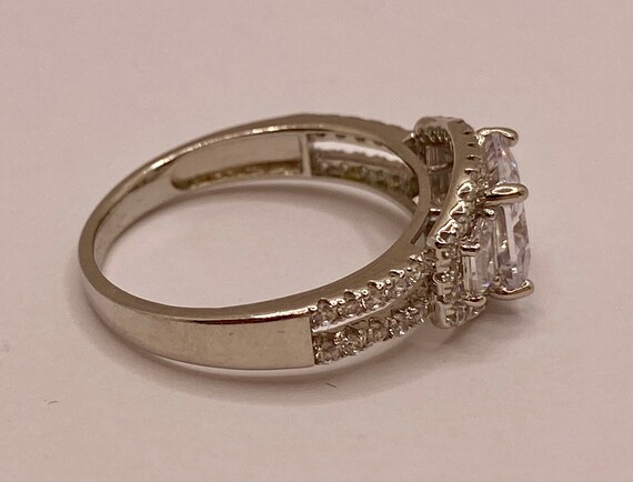 Beautiful 925 Sterling Silver And White Cz Engage… - image 5