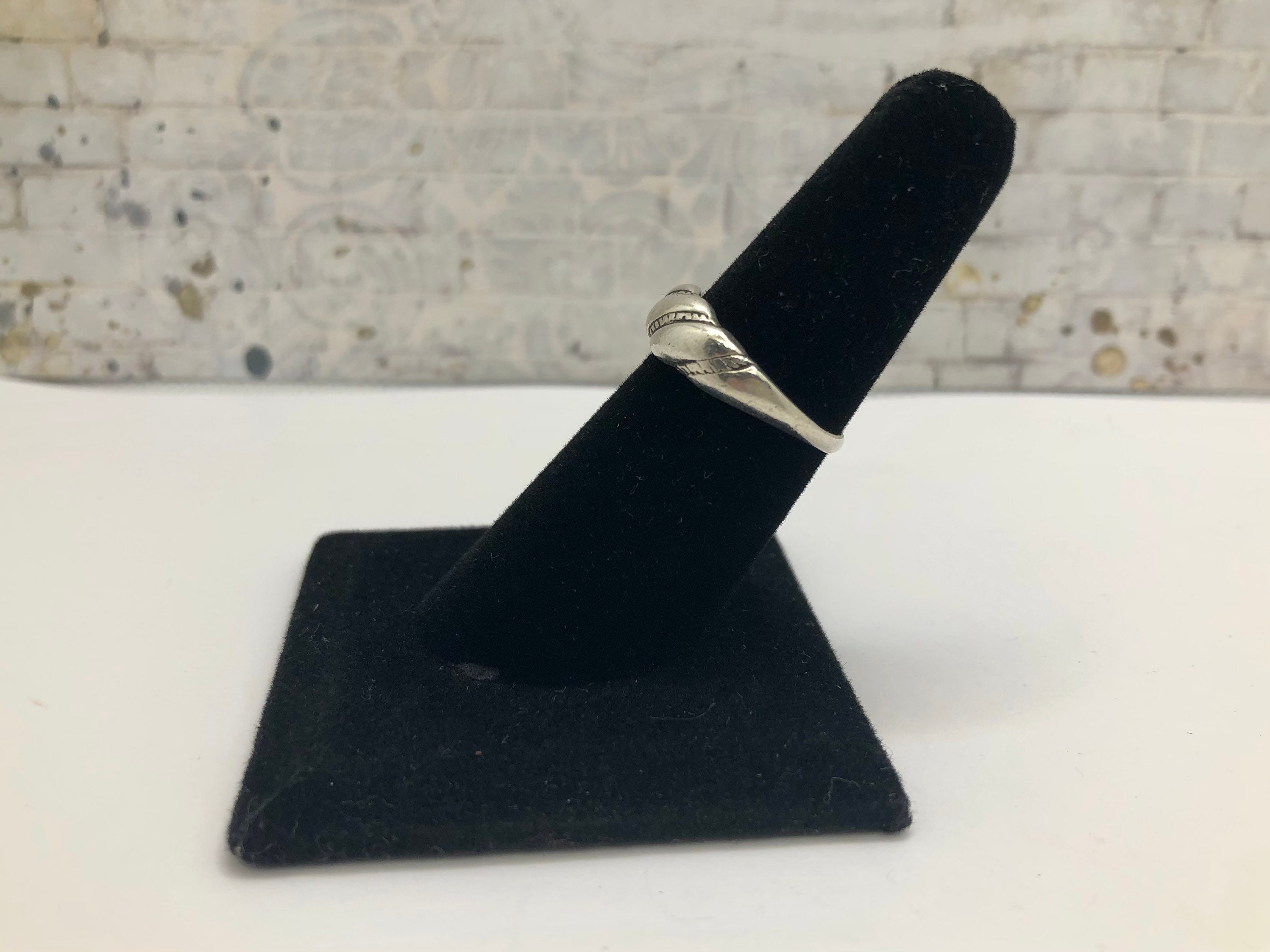 Anello dettaglio Twist vintage in argento sterling - Italia