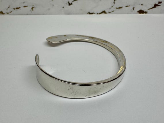 Vintage Kabana Sterling Silver Cuff Bracelet – Sleek Minimalist Open Cuff Bracelet